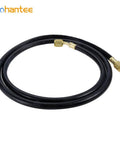 R410A refrigerant charging hose, 59-inch black hose with brass 1/4in SAE female flare fittings, 800 PSI, Gohantee