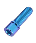 Blue Titanium M8x25mm Bolt With Washer For BMX Bike Stem Six Pack, Lightweight Anti Corrosion TC4 Titanium Alloy Hex Bolt