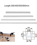 Heavy Duty Aluminum Alloy T Track Insert For Miter Jig Guide With Precision T Slot Design, 400mm long, securing woodworking projects.