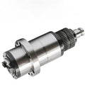 Badass Industrial BT40 Spindle Running 8000 RPM Via Belt Drive For Milling Machines Featuring Auto Tool Change And 120mm Nose viewed from side angle.