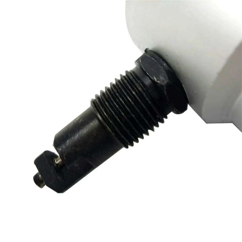 Close-up of Double Head Metal Nibbler Saw Cutter Tool Drill Attachment for sheet metal cutting with ergonomic handle