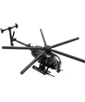 Dope Little Bird MH6 Helicopter Model Kit for Adults and Hobbyists, 595 Piece Military Helicopter Building Blocks Set side view