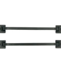 Black Cast Iron Pull Handles 9 Inch Square Base Set Of 2 Durable Powder Coated Finish For Cabinet Doors Gates Barn Doors And Interior Exterior Use Rustic Farmhouse Style Hardware Suitable For Indoor And Outdoor Use
