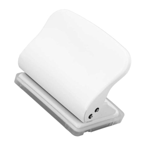 Manual 10 Hole Punch for Loose Leaf Paper A4 to A6 and B5 Sizes, 10 Sheets Capacity, sturdy metal body, top view