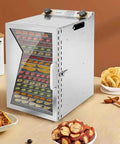 Top Shelf Electric Food Dehydrator Built Tough From Heavy Duty Stainless Steel With Six Roomy Trays ideal for drying fruits and jerky.