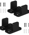 Sliding Barn Door Floor Guide Aluminum T Guide Floor Mounted Bottom Guides Heavy Duty Barn Door Hardware Adjustable For Sliding Closet Doors Black 4 Pack Prevents Swinging And Keeps Door Aligned With Smooth