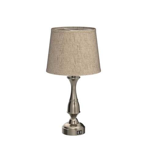 Tall Rustic Bedside Lamp With 2 USB Ports, 3-Way Dimmable Touch Control Nightstand Light for cozy bedrooms and living rooms.