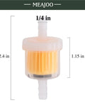Single filter from Set Of 6 One Quarter Inch Gas Inline Fuel Filters With Magnets, Universal Fit For Briggs And Stratton