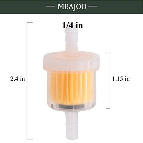 Single filter from Set Of 6 One Quarter Inch Gas Inline Fuel Filters With Magnets, Universal Fit For Briggs And Stratton