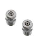 Two Pack 25 Degree Surface Cleaner Tips Orifice 1.5 1 Quarter Inch NPT Male Fitting Stainless Steel 304 Water Broom Nozzle Universal Replacement