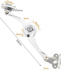 Hydraulic Cabinet Door Hinges With Stop Function Adjustable Polished Finish displaying measurements and mounting points