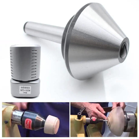 Built Tough MT3 Bull Nose Live Center for Hollow Turning with 75 Degree Nose, 3MT Morse Taper Lathe Accessory, Alloy Steel