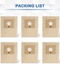 Six Pack Vacuum Bags That Fit Bissell Zing Canisters 4122 4122D 1668 1668C 1668W 2154A 2154C 2154W 1608 And PowerForce Plus Replacement Part 2138425 With Self Sealing Ring For Easy Emptying arranged in two rows