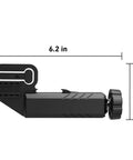 Universal Laser Receiver Bracket Clamp For LR6 LR7 LR8 LR10 Systems With Tool Free Mounting And Push Button Release, 6.2 in black clamp