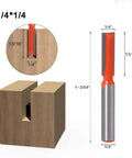 Get Fresh With 6-Piece ZGUZMCMK Tungsten Carbide Bottom Cleaning Router Bits displayed with size measurements on wood.