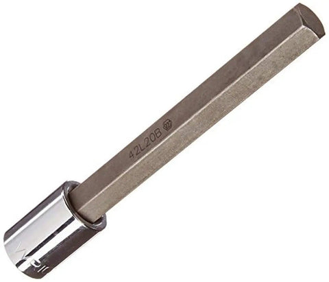 Half Inch Drive Hex Bit Socket With Long Length Hex Bit Five Eighth Inch, deep hex socket for auto repair and DIY projects.