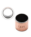 Three Piece Self Lubricating Oilless Bushing Sleeve Bearing 0.55 Inch Bore 0.62 Inch Outside Diameter 0.59 Inch Length Carbon Steel Sintered Bronze showcases detailed view of bushing.