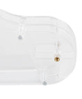Close-up of Clear Acrylic Table Saw Guard For 7 Inch Saws Dust Shield Protective Cover Lightweight Durable