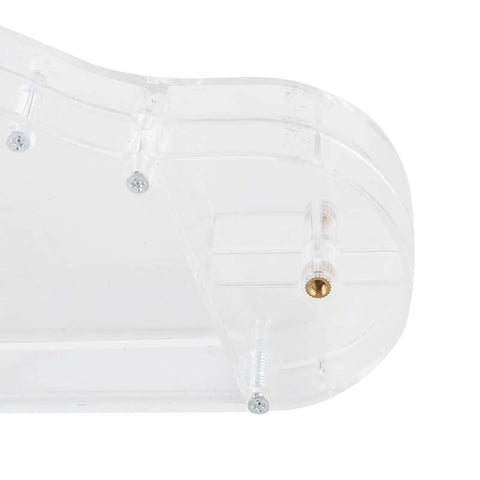 Close-up of Clear Acrylic Table Saw Guard For 7 Inch Saws Dust Shield Protective Cover Lightweight Durable