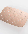 Top Shelf Wall Mounted Rain Shower Combo Set With Smooth Handheld Sprayer And Bathtub Faucet Featuring Sleek Rose Gold And Matte Black Finish For A No Sweat Bathroom Upgrade. Rose gold shower mat with drainage holes.