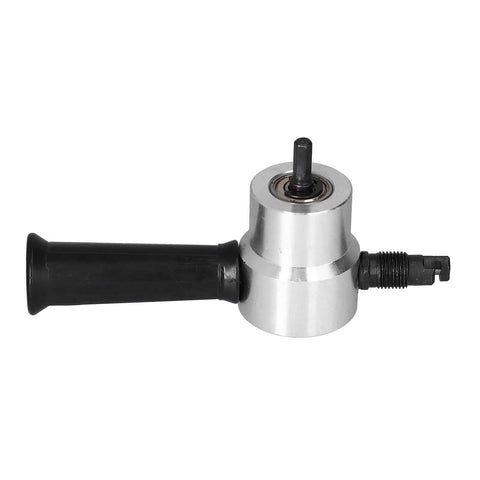 Close-up of Double Head Metal Cutter Sheet Nibbler Electric Drill Attachment For Circle Cutting With 360 Degree Handle