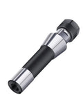 Durable R8 Er Tool Handle With Secure Grip For Milling Machine Parts And Lathe Chuck, black and silver stainless steel design