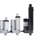 Heavy Duty Dc Linear Actuator 12 Volt Push Pull Rod With 50Mm Stroke And 500 Newton Force side view of three actuators suitable for automation projects.