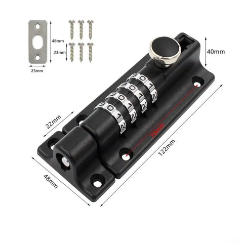 Zinc Alloy Mechanical Combination Cam Lock With Keyless Code Heavy Duty Anti Theft Lock with dimensions and components shown