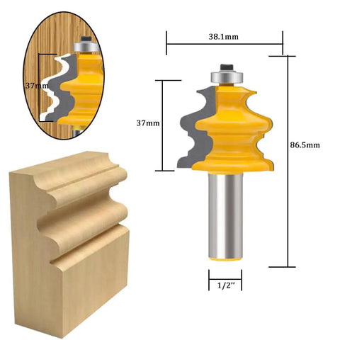 Workhorse One Half Inch Shank Router Bit Set, 10 Pc Woodworking Carbide Cutters for precise edging and decorative profiles