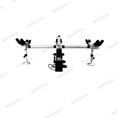 Five Head Multiview Teaching Microscope With Trinocular Eyepieces 40X To 1000X Magnification Led Illumination for biology lab