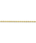 Top Shelf 14K Yellow Gold Rope Chain Necklace Featuring A Smooth 2.5MM Finish And A Comfortable 30 Inch Drop on a white background.