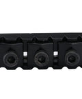 Tune Locked 43 Mm Heavy Duty Steel Locking Nut Engineered For Floyd Rose Double Locking Tremolo For Strat Style Electric Axes Gig Ready Rock Solid Black Premium Upgrade, showing three lock pieces.