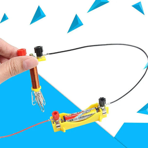 Hand using Two Pack Education Electromagnet And Electric Circuit Lab Kit For Beginner Experiments Classroom Teaching Tool