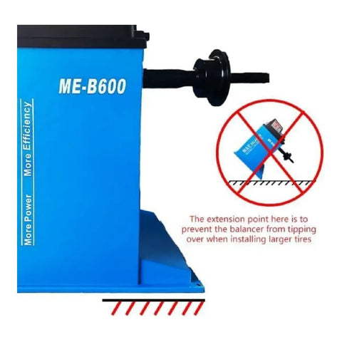 Heavy Duty Wheel Balancer Machine Built With Raw Copper Motor Core And Lab Grade Precision to prevent tipping with larger tires.