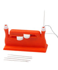 Double Head Needle Threader Tool Plastic Construction 2 Pack Easy Threading Device For Home And Shop Quick And Simple Needle Threading Aid For Embroidery And Sewing Great Gift For Elderly Crafters red plastic needle threader with needles