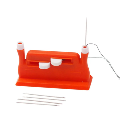 Double Head Needle Threader Tool Plastic Construction 2 Pack Easy Threading Device For Home And Shop Quick And Simple Needle Threading Aid For Embroidery And Sewing Great Gift For Elderly Crafters red plastic needle threader with needles