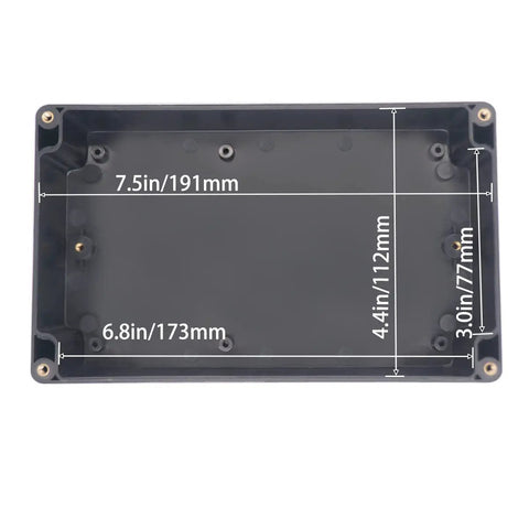 Interior view of Watertight IP67 Junction Box For DIY Projects, Tough As Nails ABS Plastic Electronic Enclosure Case, Weatherproof