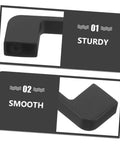 Close-up of black metal handle showcasing the sturdy and smooth design of Sleek Black Cabinet Door Handles And Drawer Pulls 2 Piece Set