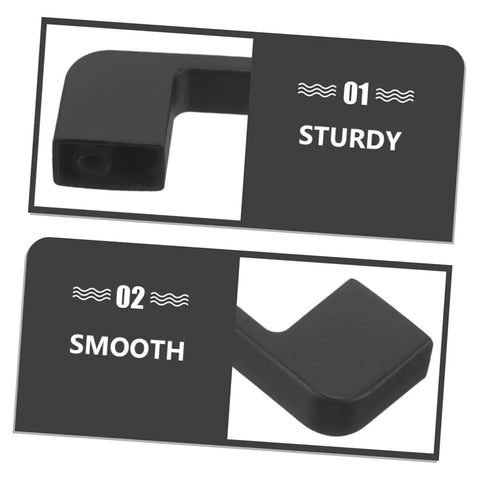 Close-up of black metal handle showcasing the sturdy and smooth design of Sleek Black Cabinet Door Handles And Drawer Pulls 2 Piece Set