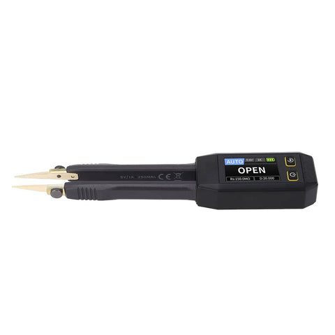 Digital SMD Tweezers ESR Meter Handheld Multimeter For Capacitor Resistor And Diode Testing in black