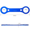 Beast Mode Pro Grade Bicycle Bottom Bracket Wrench for Centerlock System, aluminum alloy, 41mm and 48mm slots, side view