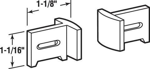 Pocket Door Bottom Guide Kit For Smooth Sliding No Wobble White Plastic Floor Guide With Adjustable Slot To Fit Various Door Thicknesses One And One Eighth Inch Wide Set Of One diagram