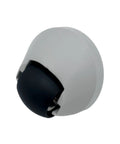 Front close-up of a replacement omni-directional wheel caster for Roborock S8 robot vacuum; black caster with gray housing