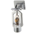 No Fuss Five Piece Fire Sprinkler Head Kit With Quick Blow Fusible Link And Wide Seventy Two Degree Spray Pattern, silver head close-up.