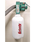 1 HP Wall Hanging Dust Collector For Woodworking Shops With A 4 Inch Inlet And A 13 And A Half Inch Dust Bag Prewired 110V