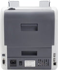 Back view of Heavy Duty Two Pocket Money Counter And Slick Anti Counterfeit Bill Sorter with connection ports and power supply.