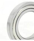 Side view of Deep Groove Ball Bearing 16002ZZ 15x32x8mm, dual shielded steel, for industrial and DIY uses.