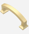 Gold cabinet handle viewed from above, not related to 25 Pack 3 Inch Matte Black Cabinet Handles For Cupboards And Drawers, 76mm Hole Centers, Sleek Modern Hardware For Kitchen Cabinets And Dresser Pulls Today.