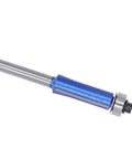 Heavy Duty Top Bearing Flush Trim Router Bits For Woodworking Projects With Sharp Carbide Cutting Edge Nanometer Blue Coating 1/4 Inch Shank