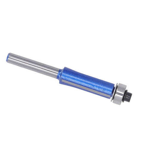 Heavy Duty Top Bearing Flush Trim Router Bits For Woodworking Projects With Sharp Carbide Cutting Edge Nanometer Blue Coating 1/4 Inch Shank